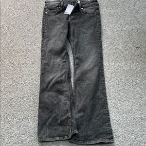 H&M Women's Blackwashed Wide Leg Jeans